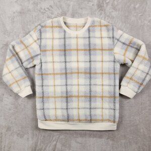 UNIQLO Sweatshirt Womens Fluffy Fleece Off White